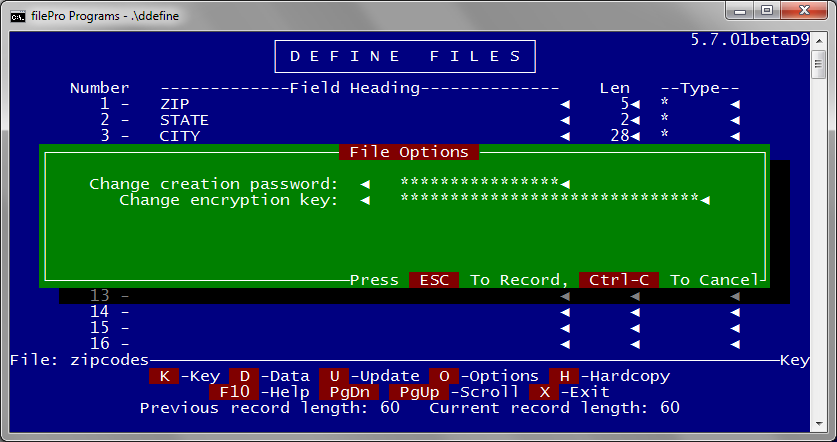 To change either setting,type "Y" into the field. At that point, the ...